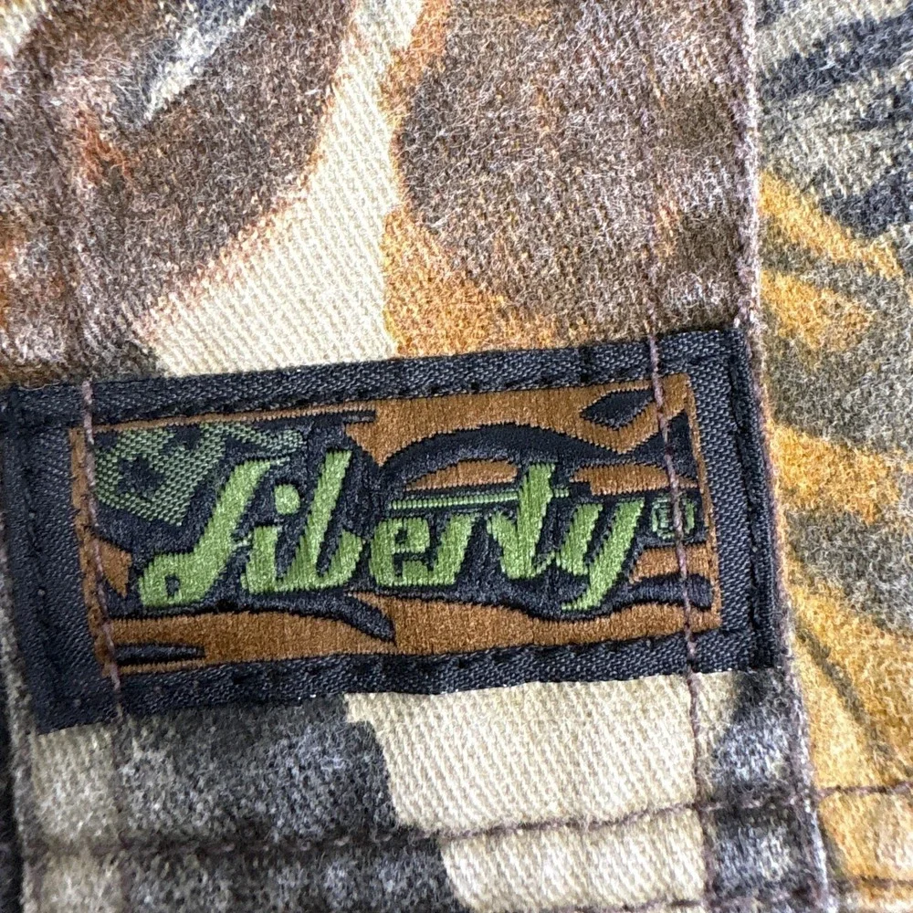 VTG Liberty‎ Realtree Hardwoods Camo Overalls YOUTH Sz 14 R Green Brown Camping